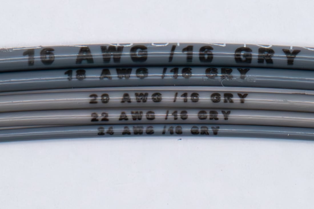 Marking sample image for Gray MS22759/16 wire