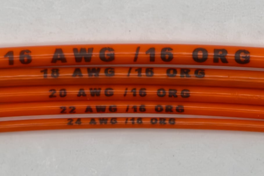 Marking sample image for Orange MS22759/16 wire