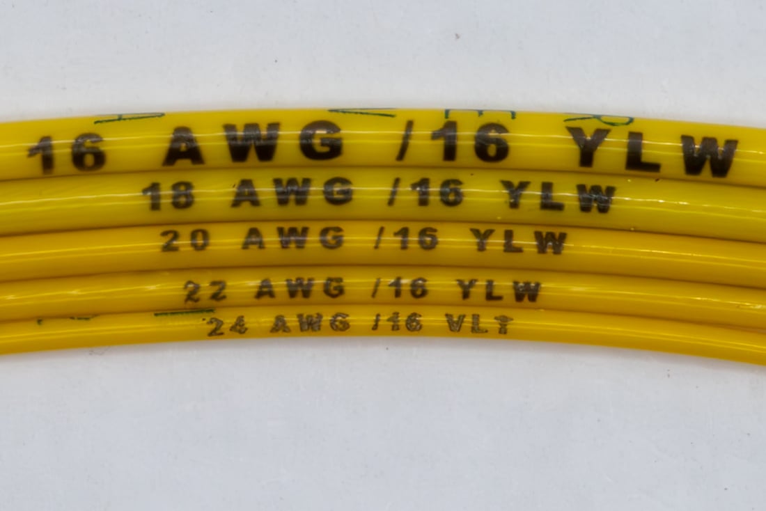 Marking sample image for Yellow MS22759/16 wire