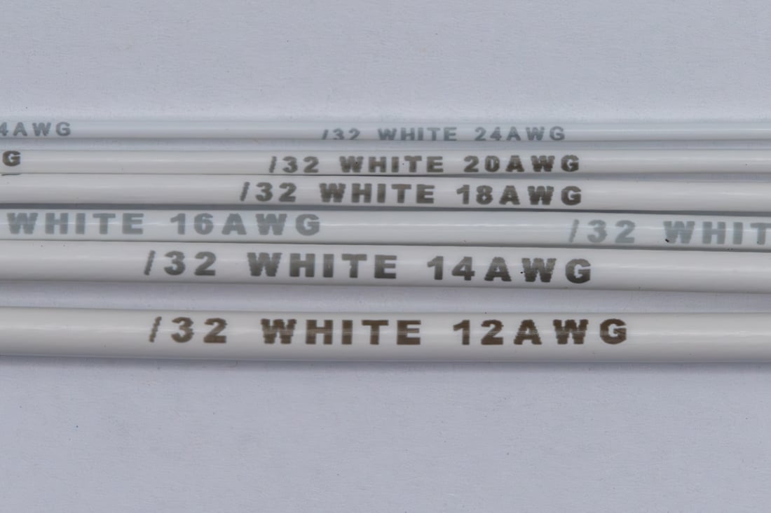 Marking sample image for White M22759/32 wire