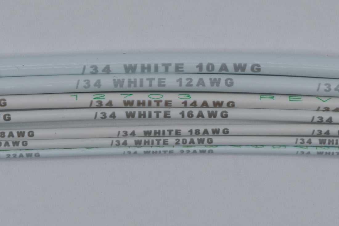 Marking sample image for White M22759/34 wire