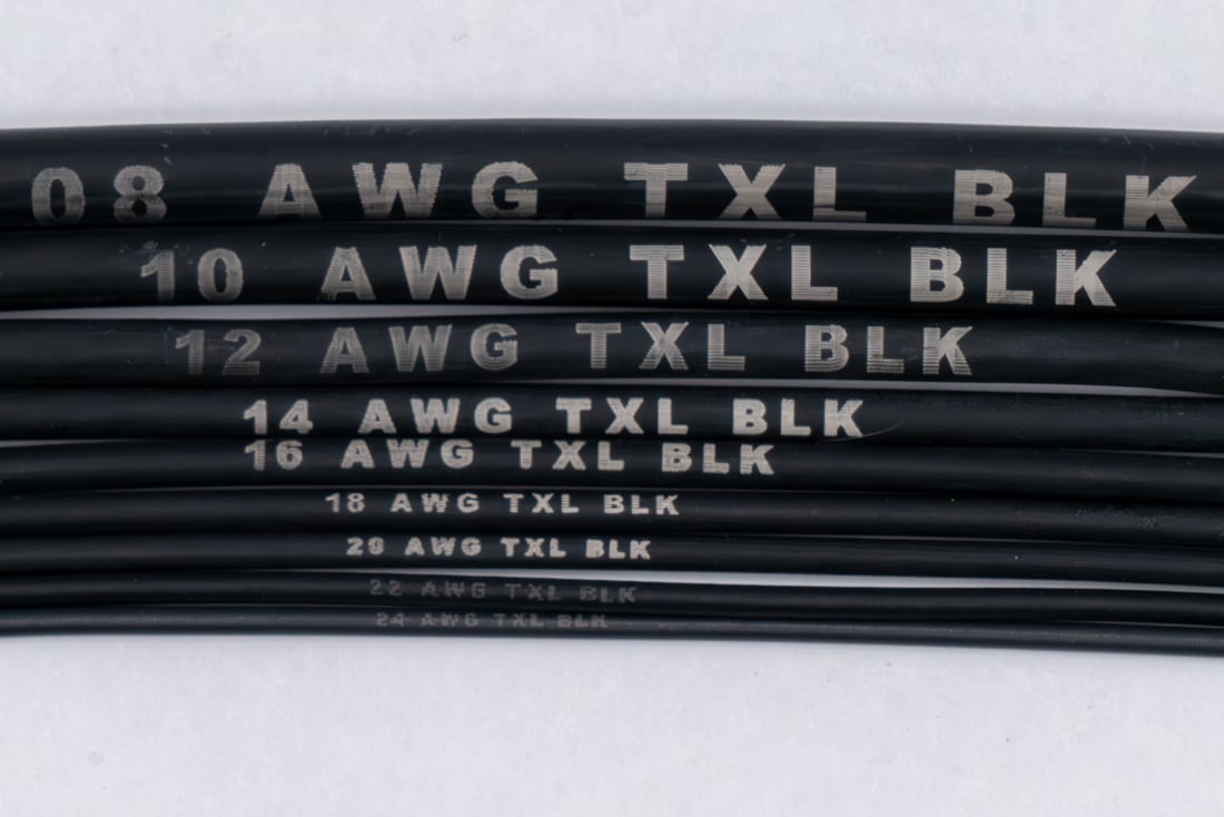 Marking sample image for Black TXL wire