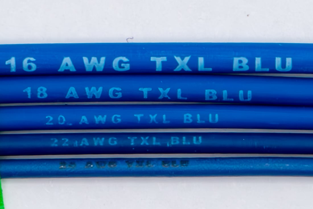 Marking sample image for Blue TXL wire