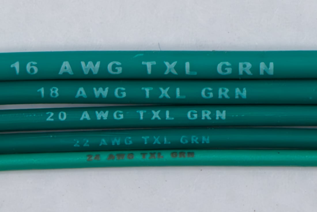 Marking sample image for Green TXL wire