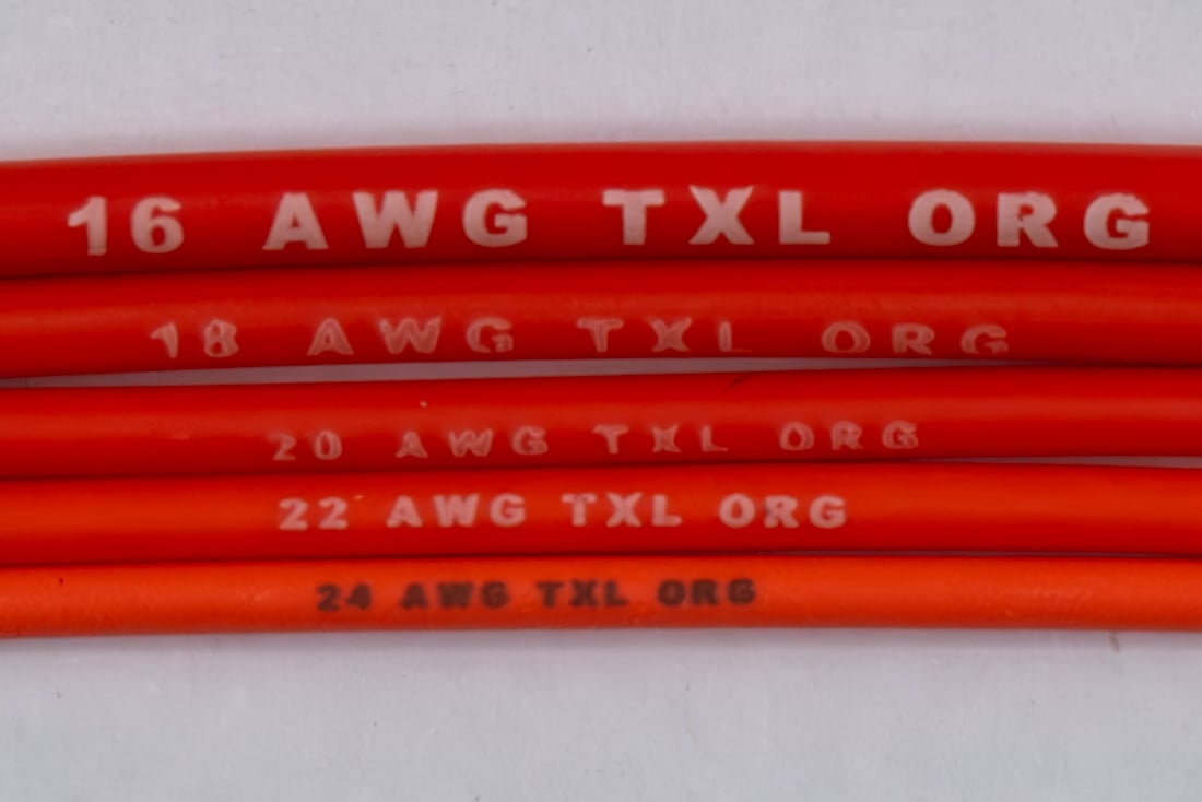 Marking sample image for Orange TXL wire