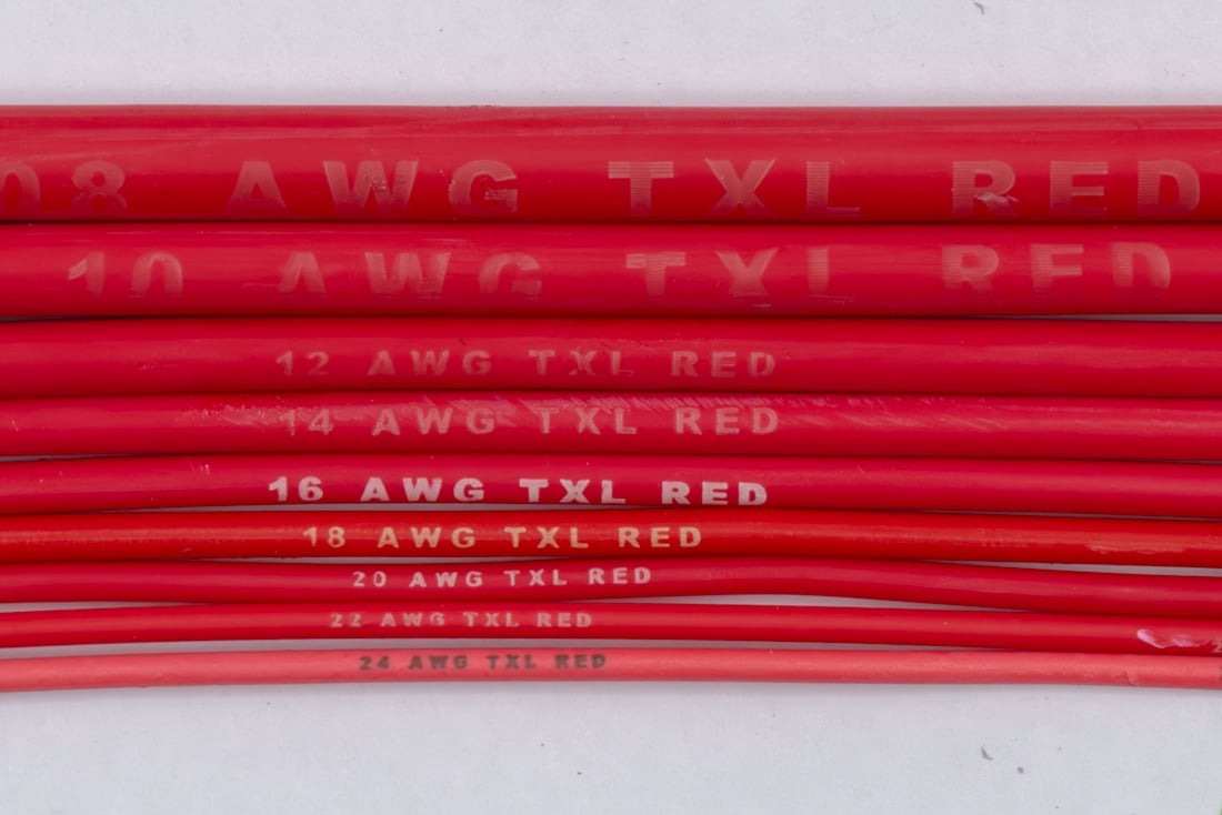 Marking sample image for Red TXL wire