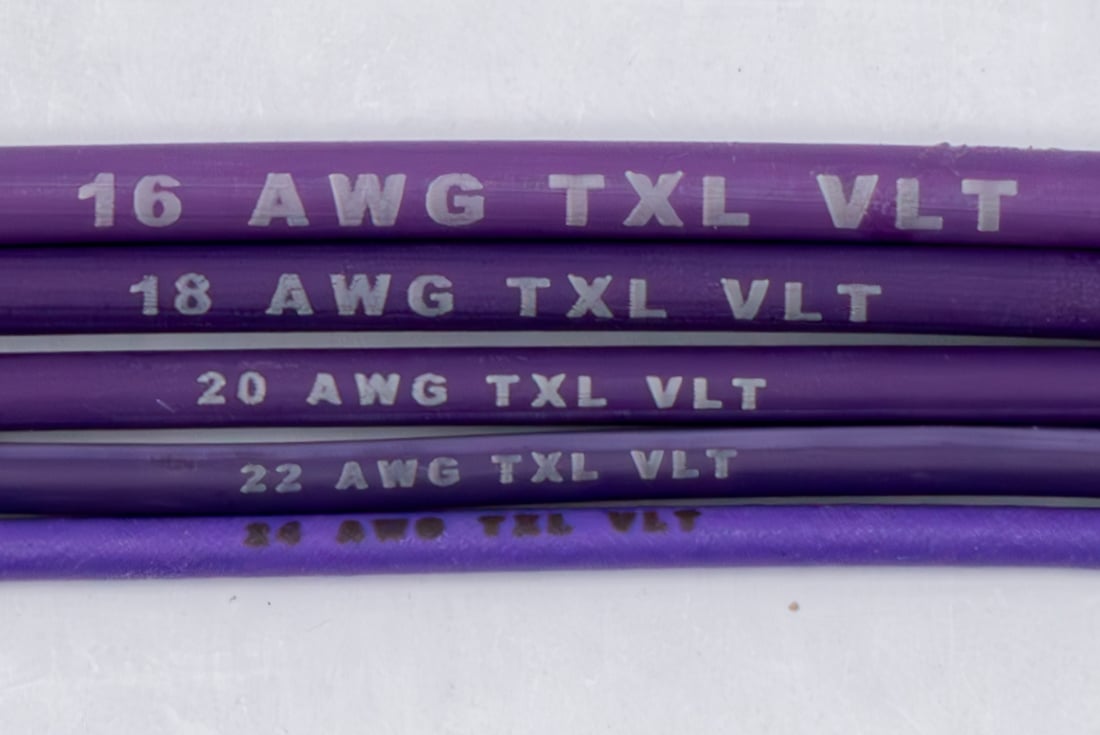 Marking sample image for Violet TXL wire